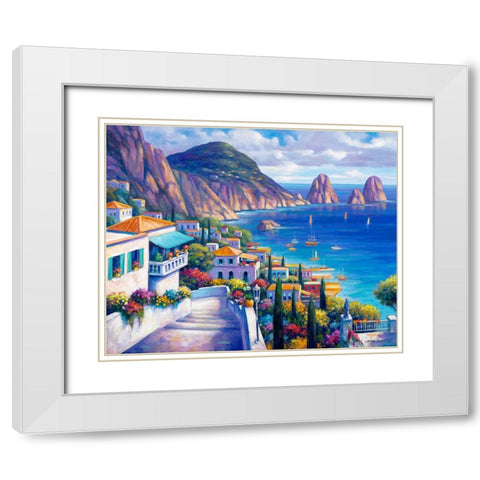 View of the Ocean White Modern Wood Framed Art Print with Double Matting by Zaccheo, John