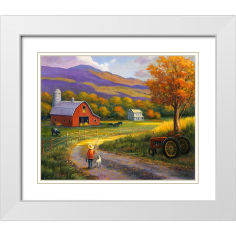 The Journey Home White Modern Wood Framed Art Print with Double Matting by Zaccheo, John