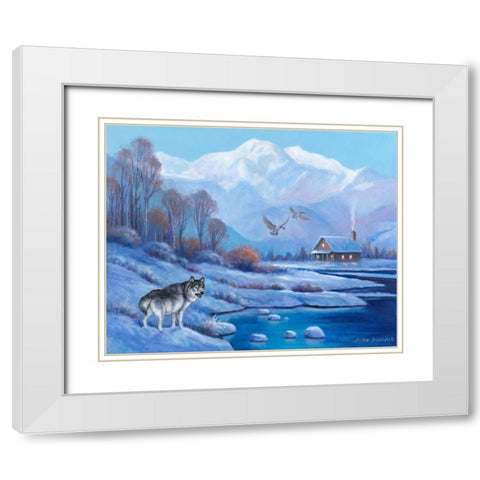Natures Gift to Winter White Modern Wood Framed Art Print with Double Matting by Zaccheo, John