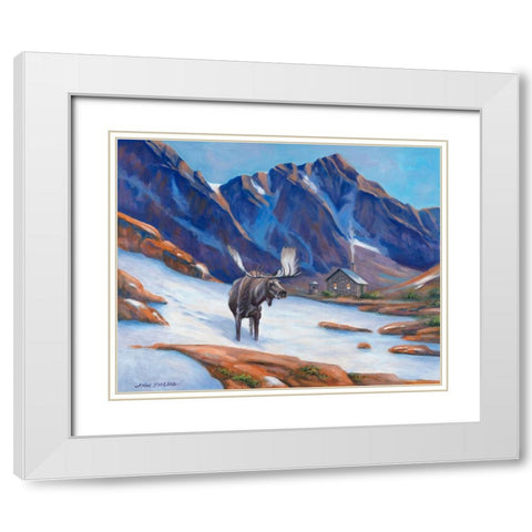 High in the Rockies White Modern Wood Framed Art Print with Double Matting by Zaccheo, John