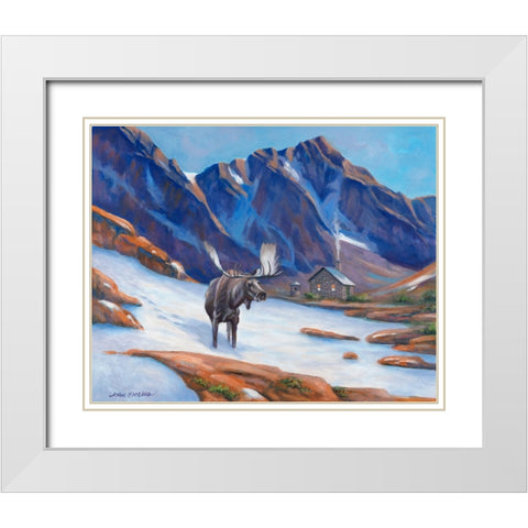 High in the Rockies White Modern Wood Framed Art Print with Double Matting by Zaccheo, John