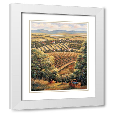 Valley D White Modern Wood Framed Art Print with Double Matting by Zaccheo, John