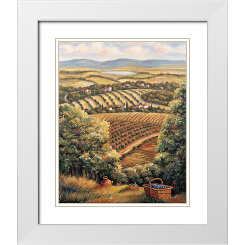 Valley D White Modern Wood Framed Art Print with Double Matting by Zaccheo, John