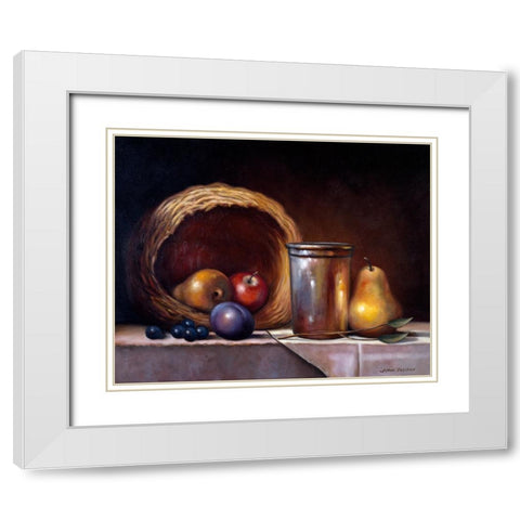 Still Life Symphony White Modern Wood Framed Art Print with Double Matting by Zaccheo, John