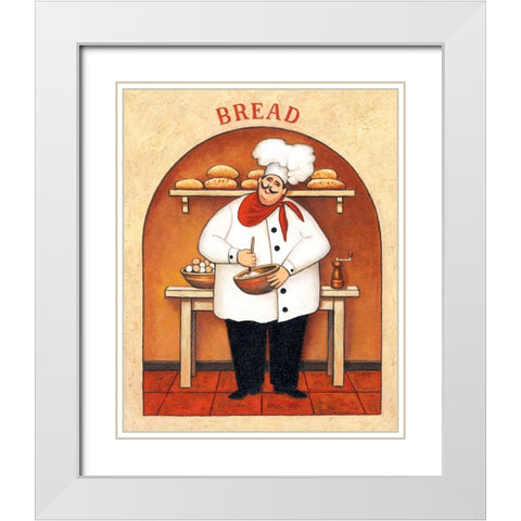 Bread White Modern Wood Framed Art Print with Double Matting by Zaccheo, John