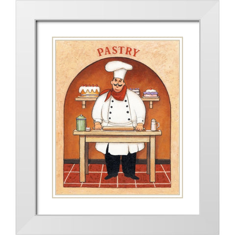 Pastry White Modern Wood Framed Art Print with Double Matting by Zaccheo, John