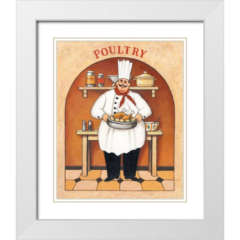 Poultry White Modern Wood Framed Art Print with Double Matting by Zaccheo, John