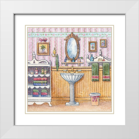 Za2055 White Modern Wood Framed Art Print with Double Matting by Zaccheo, John