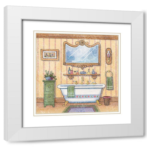 Za2056 White Modern Wood Framed Art Print with Double Matting by Zaccheo, John
