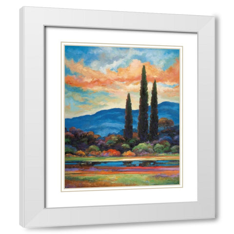 The Heart Of Provence White Modern Wood Framed Art Print with Double Matting by Zaccheo, John