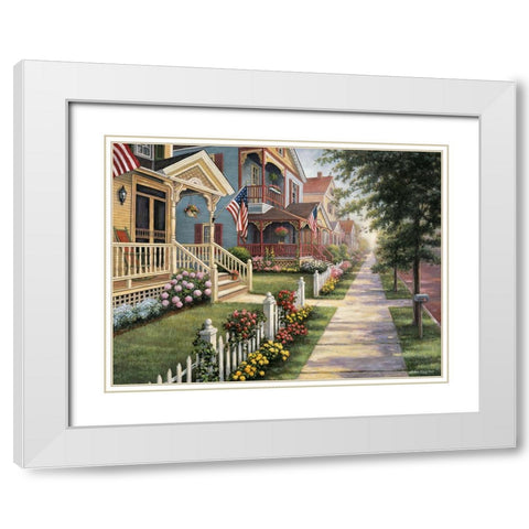 Country Homes White Modern Wood Framed Art Print with Double Matting by Zaccheo, John
