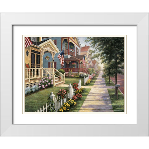 Country Homes White Modern Wood Framed Art Print with Double Matting by Zaccheo, John