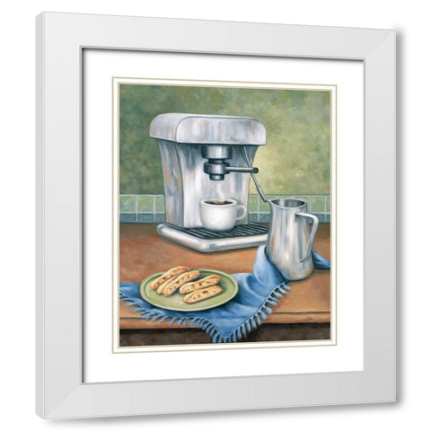 Za 2 White Modern Wood Framed Art Print with Double Matting by Zaccheo, John
