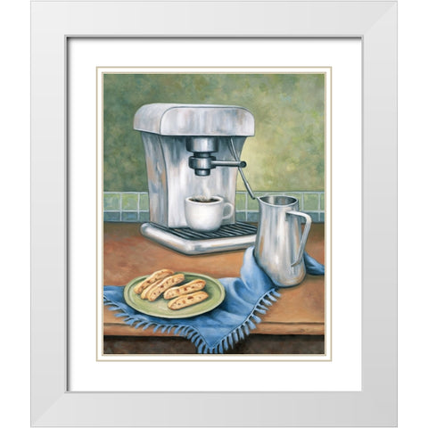 Za 2 White Modern Wood Framed Art Print with Double Matting by Zaccheo, John