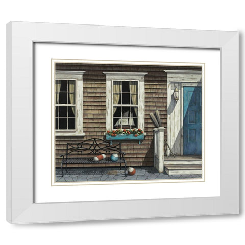 Nantucket White Modern Wood Framed Art Print with Double Matting by Zaccheo, John