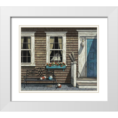 Nantucket White Modern Wood Framed Art Print with Double Matting by Zaccheo, John