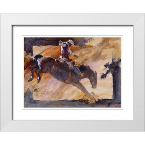 Rusty White Modern Wood Framed Art Print with Double Matting by Knauf, J.E.