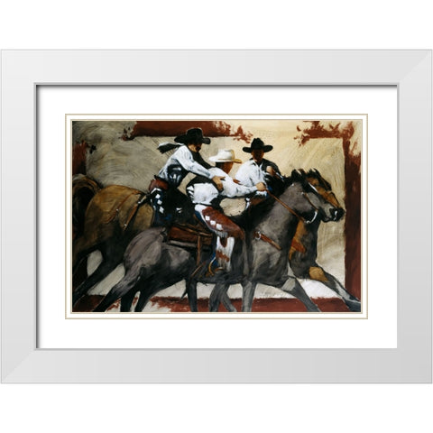 All A Board White Modern Wood Framed Art Print with Double Matting by Knauf, J.E.