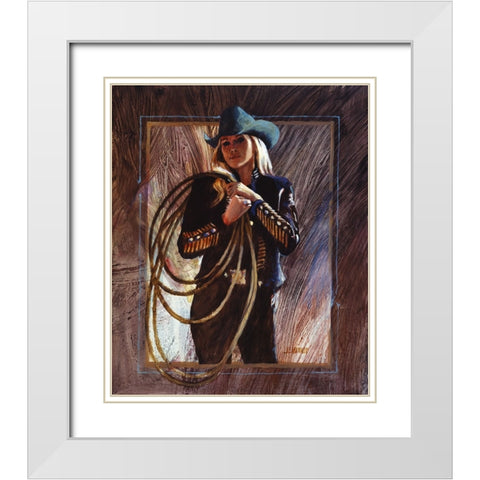 Bring Em On White Modern Wood Framed Art Print with Double Matting by Knauf, J.E.