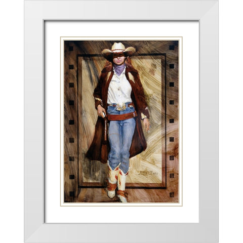 Buckled Up White Modern Wood Framed Art Print with Double Matting by Knauf, J.E.