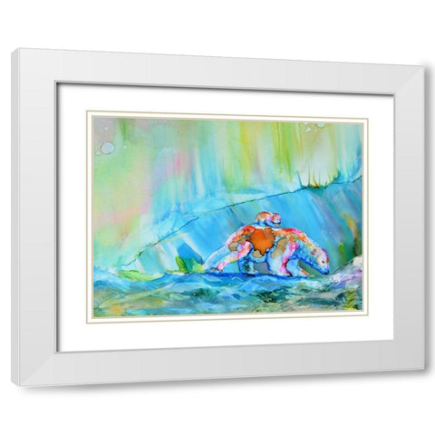 By the Light of Aurora White Modern Wood Framed Art Print with Double Matting by Art by Leslie Franklin