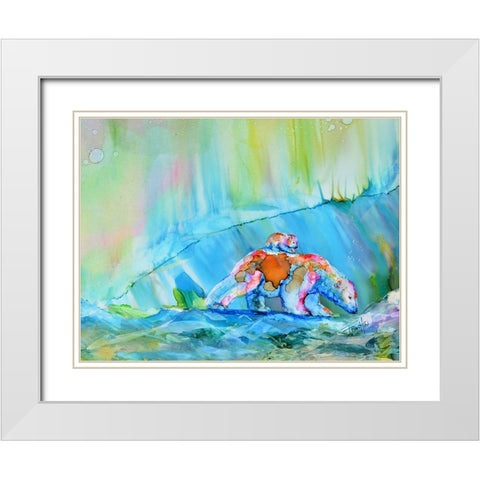 By the Light of Aurora White Modern Wood Framed Art Print with Double Matting by Art by Leslie Franklin