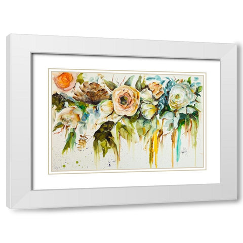 Zen Garden White Modern Wood Framed Art Print with Double Matting by Art by Leslie Franklin