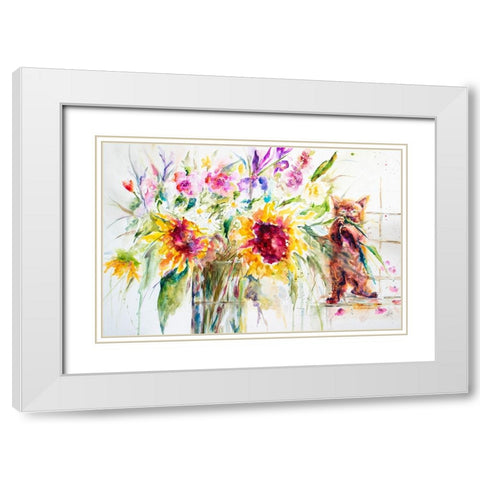 Almost a Still Life White Modern Wood Framed Art Print with Double Matting by Art by Leslie Franklin