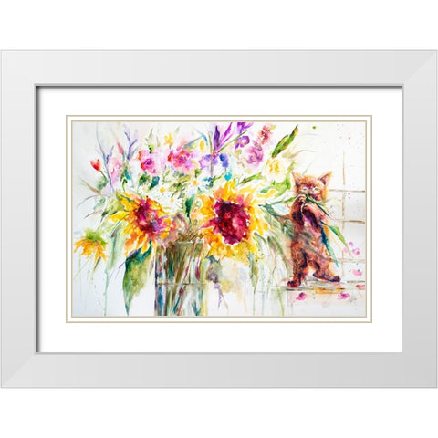 Almost a Still Life White Modern Wood Framed Art Print with Double Matting by Art by Leslie Franklin