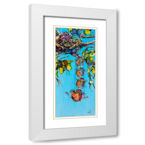 Oh Fine, Ill Go First White Modern Wood Framed Art Print with Double Matting by Art by Leslie Franklin