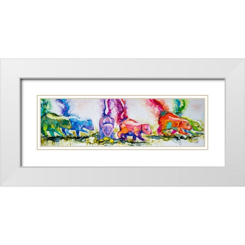 The Aromatherapists White Modern Wood Framed Art Print with Double Matting by Art by Leslie Franklin