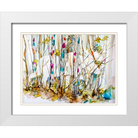They Walk Among Us White Modern Wood Framed Art Print with Double Matting by Art by Leslie Franklin