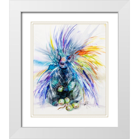 Dont I Look Sharp White Modern Wood Framed Art Print with Double Matting by Art by Leslie Franklin