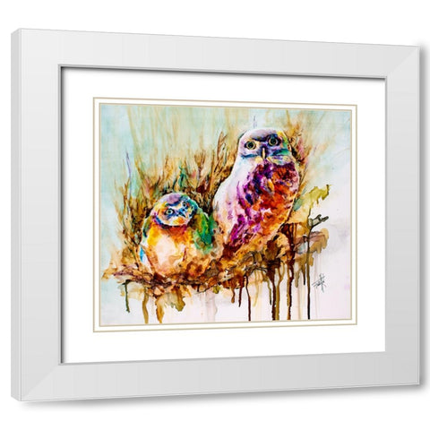 New in the Burrow White Modern Wood Framed Art Print with Double Matting by Art by Leslie Franklin