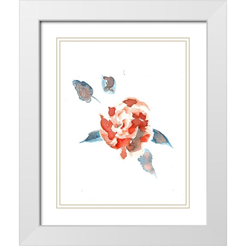 Color Trend flower White Modern Wood Framed Art Print with Double Matting by Art by Leslie Franklin