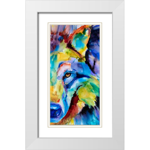 Color Me Magnificent White Modern Wood Framed Art Print with Double Matting by Art by Leslie Franklin