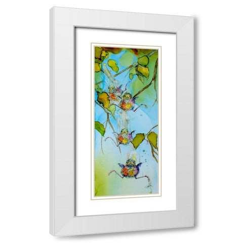 Free Falling White Modern Wood Framed Art Print with Double Matting by Art by Leslie Franklin