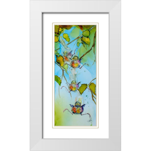 Free Falling White Modern Wood Framed Art Print with Double Matting by Art by Leslie Franklin