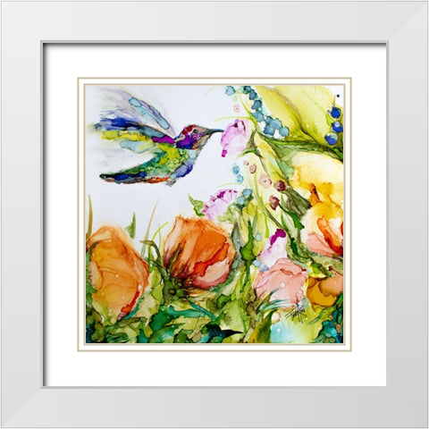 Samplinga White Modern Wood Framed Art Print with Double Matting by Art by Leslie Franklin