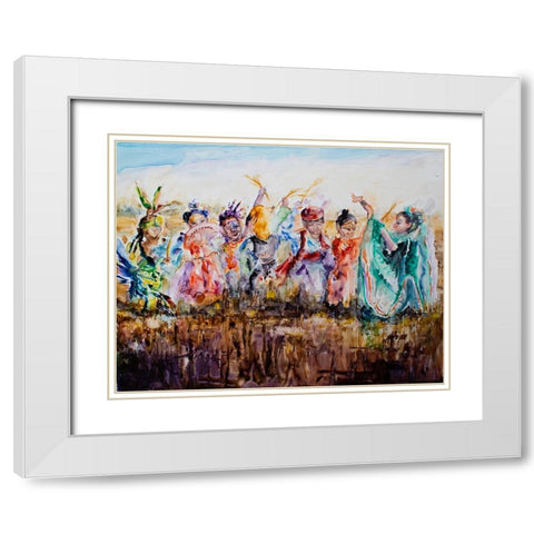 We reap what we sow White Modern Wood Framed Art Print with Double Matting by Art by Leslie Franklin