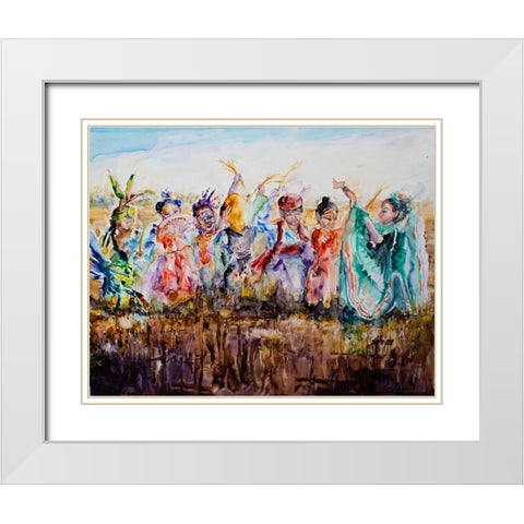 We reap what we sow White Modern Wood Framed Art Print with Double Matting by Art by Leslie Franklin