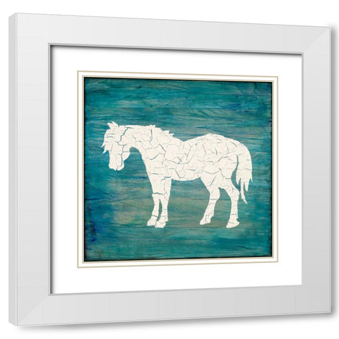 Farm Horse White Modern Wood Framed Art Print with Double Matting by LightBoxJournal