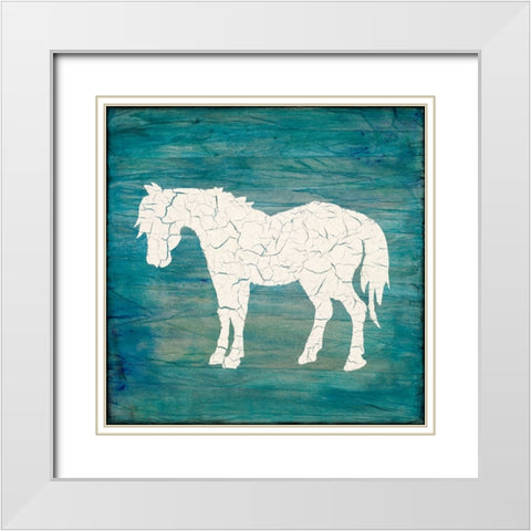 Farm Horse White Modern Wood Framed Art Print with Double Matting by LightBoxJournal
