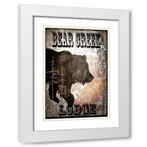 Lodge Bear Creek Lodge White Modern Wood Framed Art Print with Double Matting by LightBoxJournal
