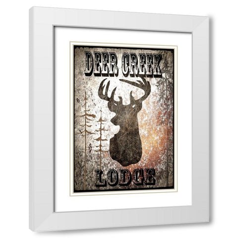 Lodge Deer Creek Lodge White Modern Wood Framed Art Print with Double Matting by LightBoxJournal