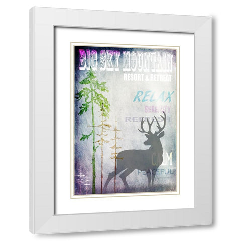 Big Sky Mountain White Modern Wood Framed Art Print with Double Matting by LightBoxJournal