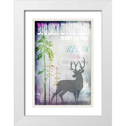 Big Sky Mountain White Modern Wood Framed Art Print with Double Matting by LightBoxJournal