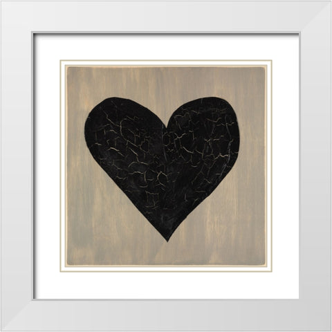Love Heart White Modern Wood Framed Art Print with Double Matting by LightBoxJournal