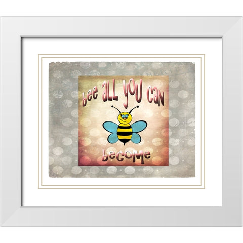 Bee All You Can Become 2 White Modern Wood Framed Art Print with Double Matting by LightBoxJournal