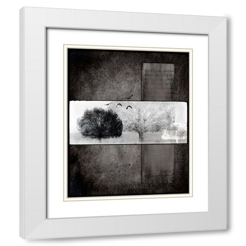 Black Tree 1 White Modern Wood Framed Art Print with Double Matting by LightBoxJournal